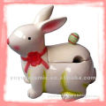 ceramic easter rabbit candy jar cookie container candy storage